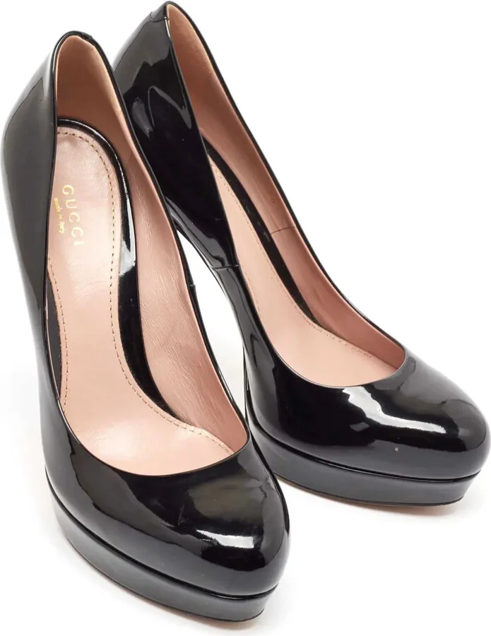 2024 140mm Patent Leather Platform Pumps