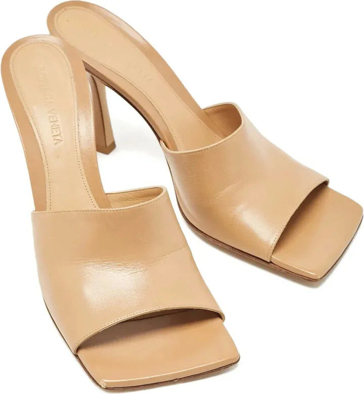2024 95mm Stretch square-toe leather sandals - Image 2
