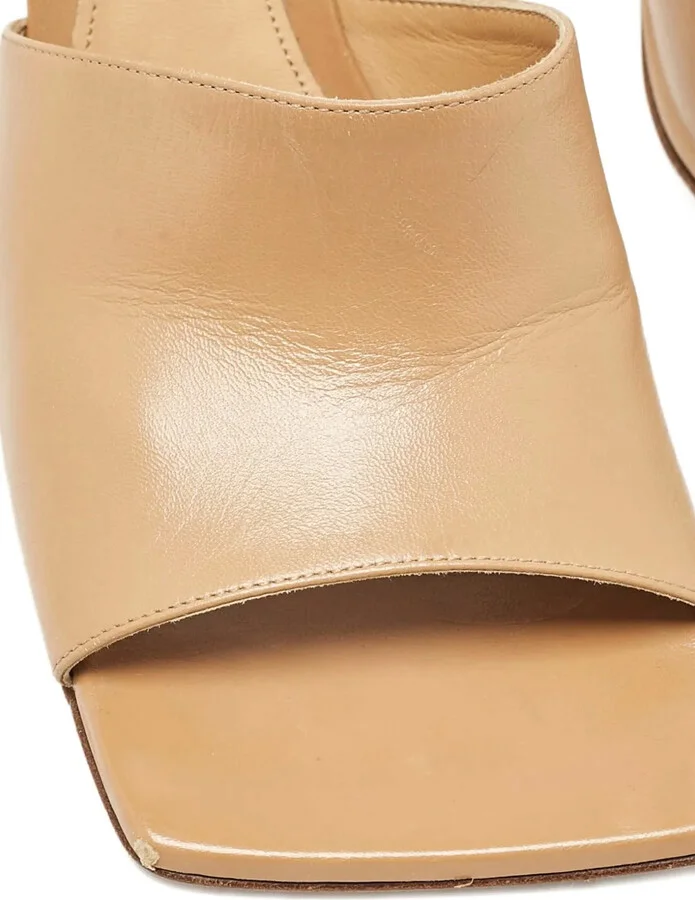 2024 95mm Stretch square-toe leather sandals - Image 5
