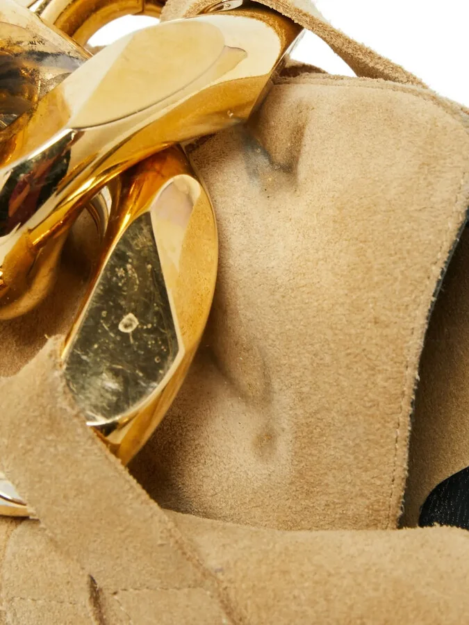 2024 Chain Link Suede Sandals - Image 5
