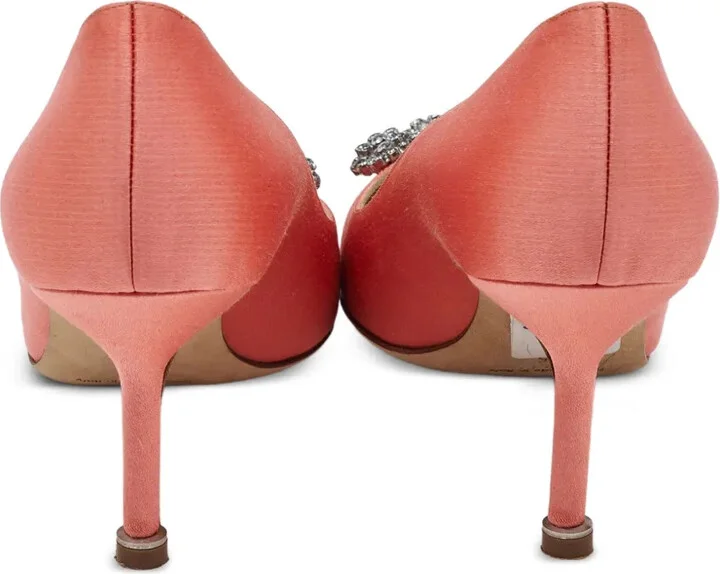 2024 Crystal Buckle satin pumps - Image 4