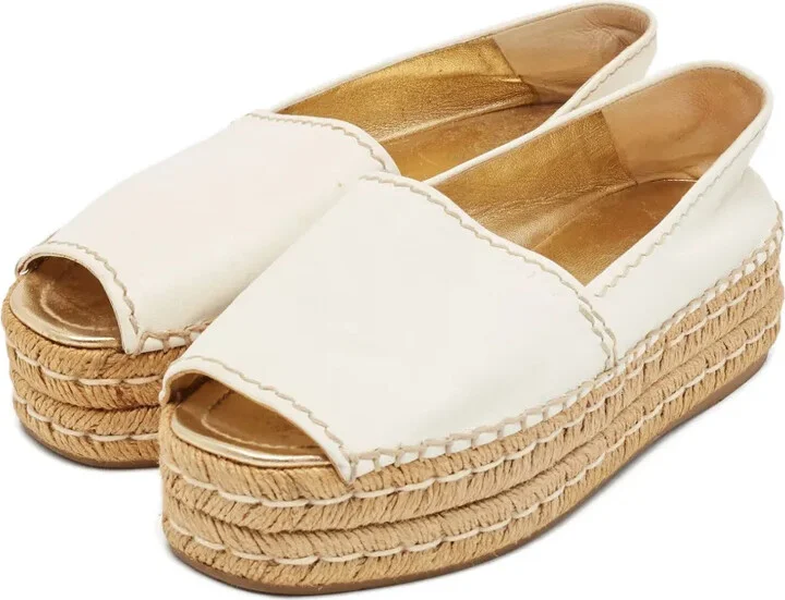 2024 Leather Platform Espadrilles - Image 2
