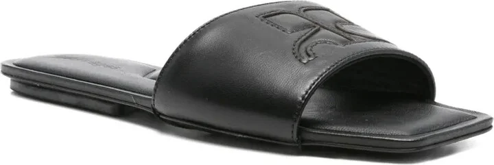 2024 Logo Patch Leather Slides - Image 2