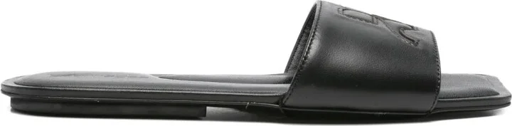 2024 Logo Patch Leather Slides