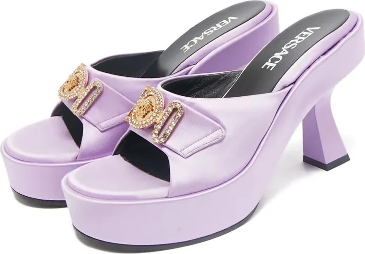 2024 Medusa platform satin mules - Image 2