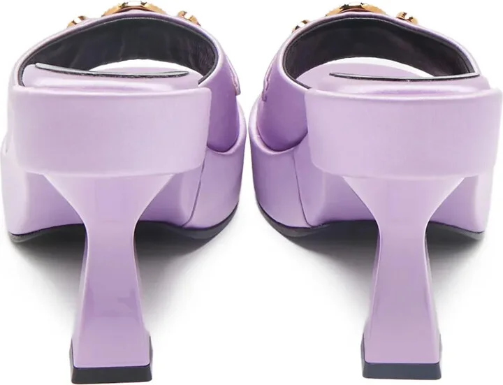 2024 Medusa platform satin mules - Image 3
