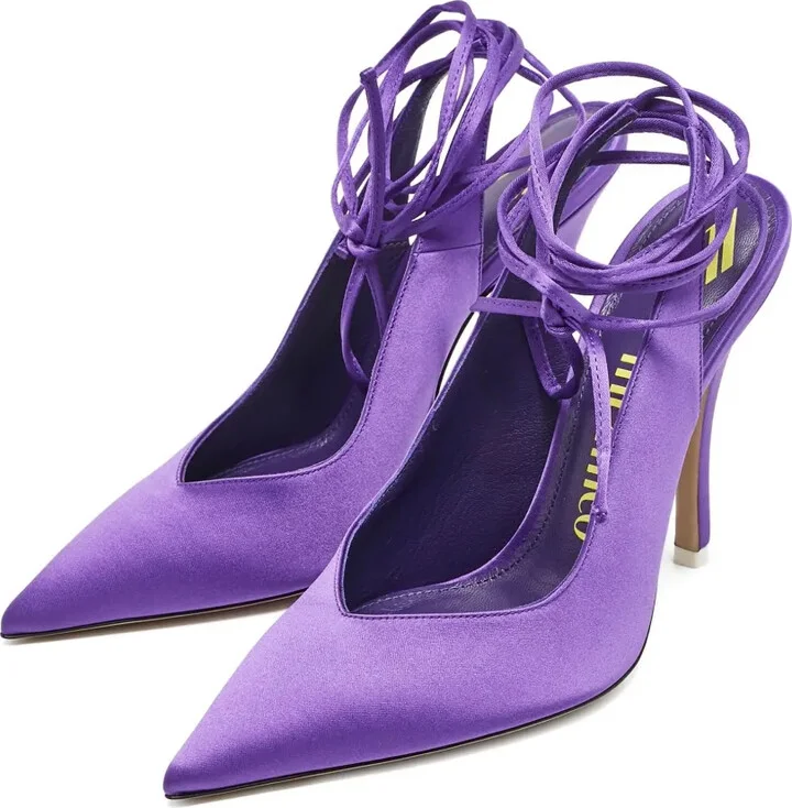 2024 pre-owned 115mm Venus pointed-toe ankle-tie pumps - Image 2