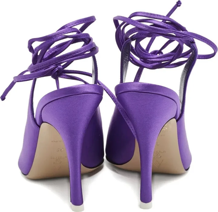 2024 pre-owned 115mm Venus pointed-toe ankle-tie pumps - Image 3