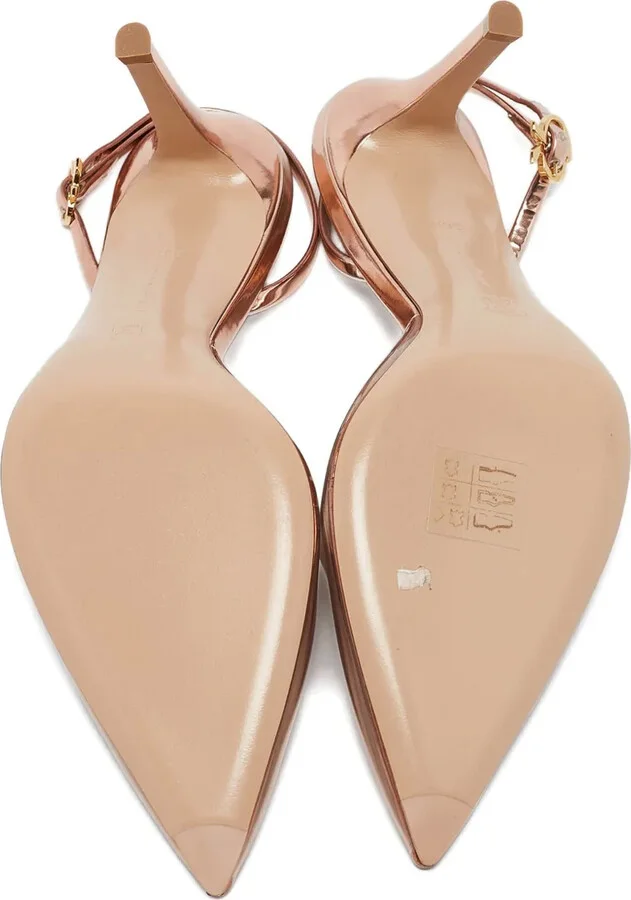2024 pre-owned 90mm Ribbon D'Orsay clear heeled pumps - Image 4