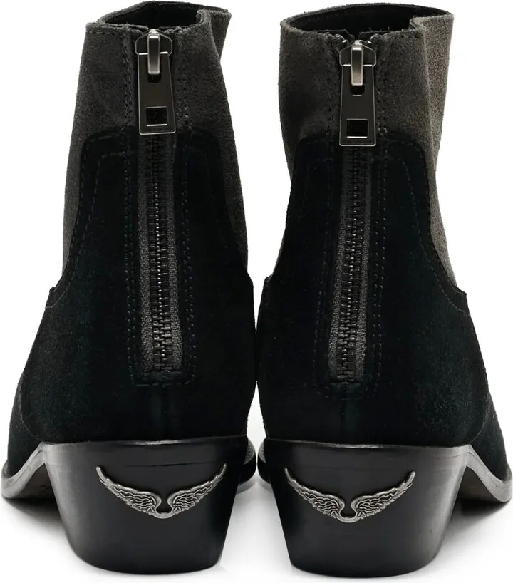2024 Pre-Owned Suede Zip Ankle Boots - Image 3