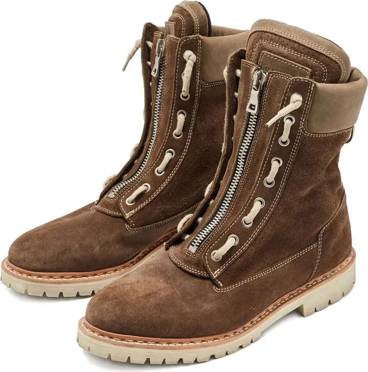 2024 Zip-Front Suede Boots