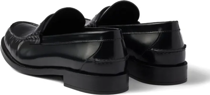 20mm Brushed-Leather Band Loafers - Image 3