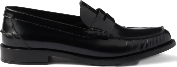 20mm Brushed-Leather Band Loafers