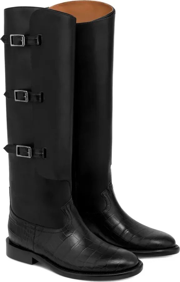 20mm Montana Buckle crocodile-embossed boots - Image 2