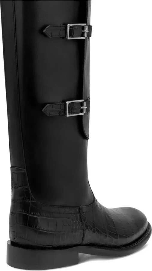 20mm Montana Buckle crocodile-embossed boots - Image 4