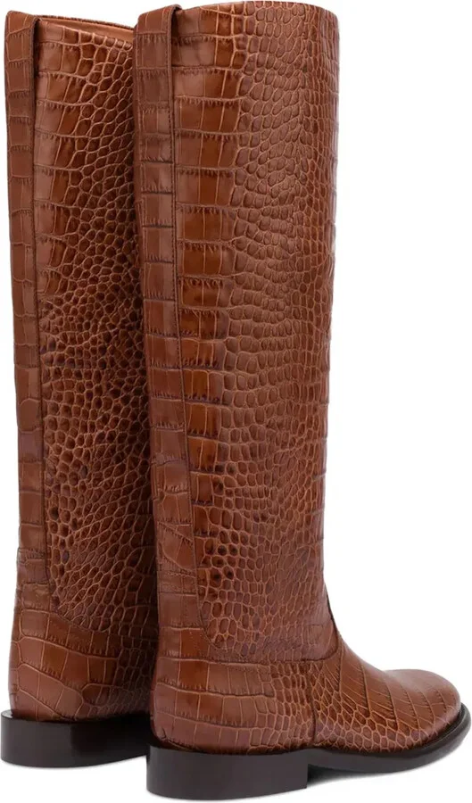 20mm Montana croco-embossed leather boots - Image 2