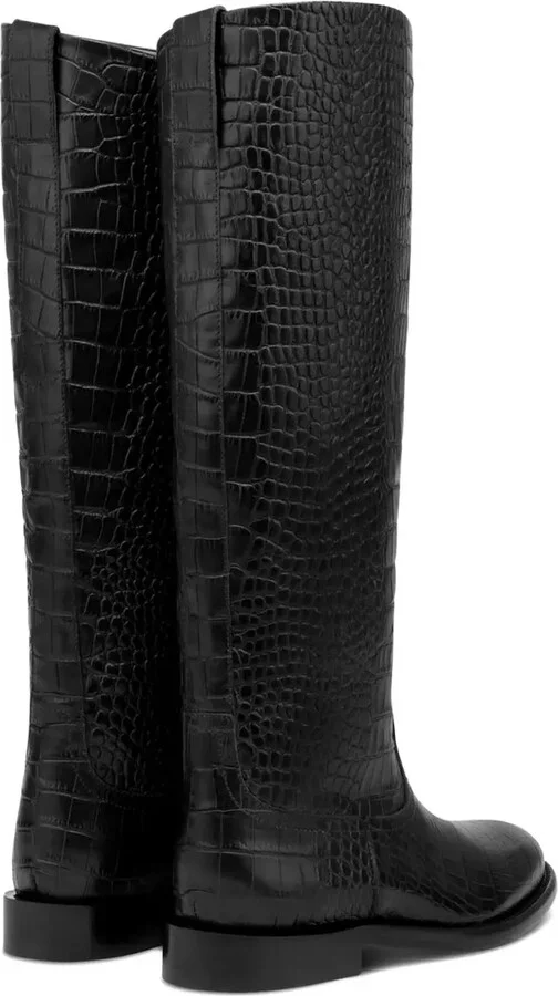 20mm Montana croco-embossed leather boots - Image 4