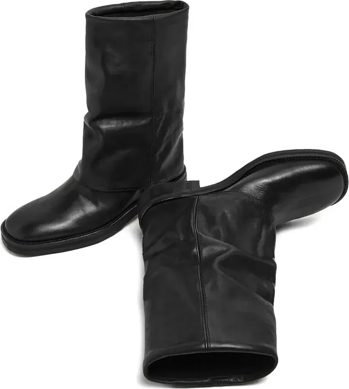 20mm Slouched Leather Ankle Boots - Image 2