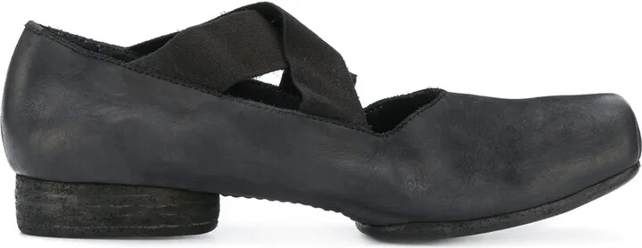 23mm Square-Toe Leather Ballerina Shoes