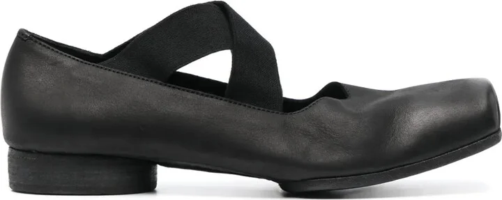 23mm Square-Toe Leather Ballerina Shoes