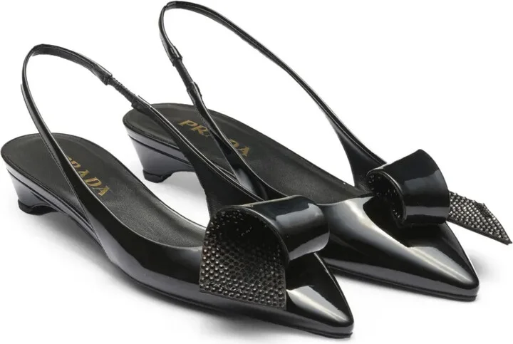 25mm Appliqué-Detail Leather Pumps - Image 2