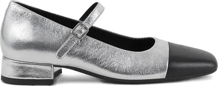 25mm Debbi metallic-leather pumps