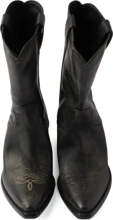 25mm Grained Leather Cowboy Boots - Image 4