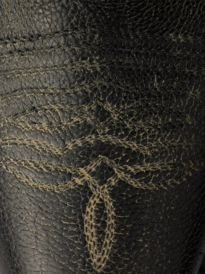 25mm Grained Leather Cowboy Boots - Image 5