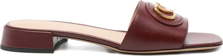 25mm leather V-logo mules