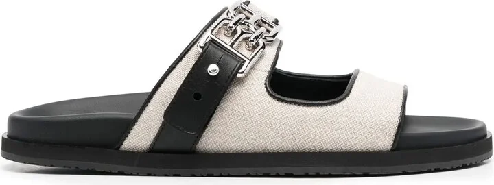 25mm Logo-Plaque Open-Toe Sandals