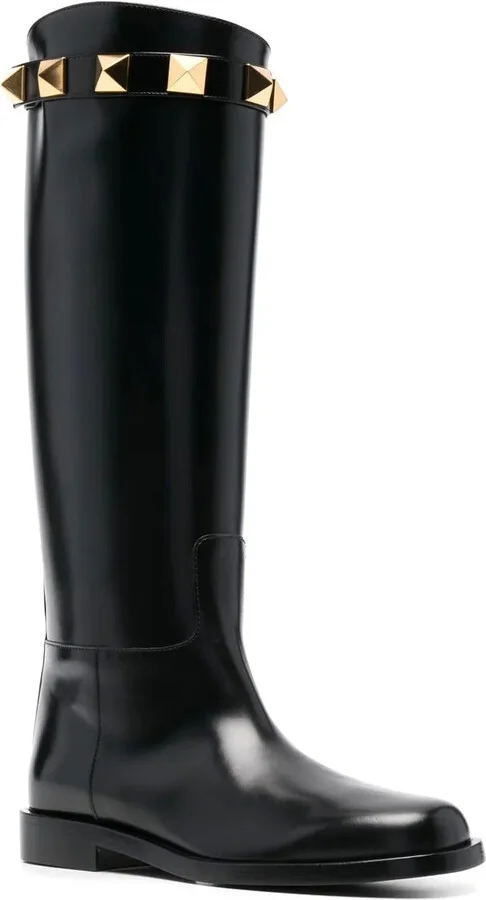 25mm Rockstud embellished knee-high boots - Image 2