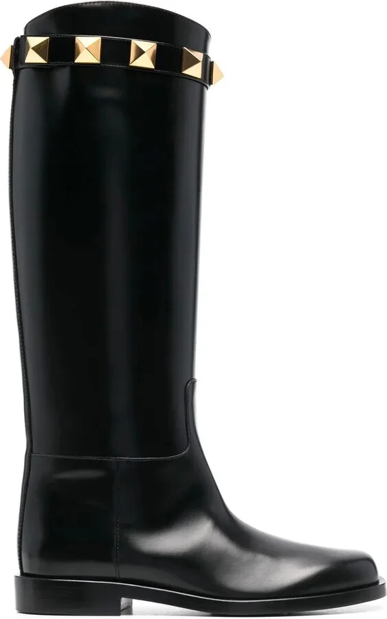 25mm Rockstud embellished knee-high boots