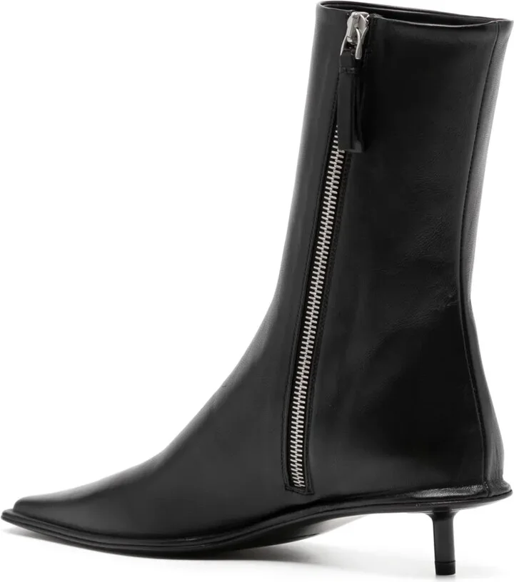 25mm Square-Toe Leather Boots - Image 3