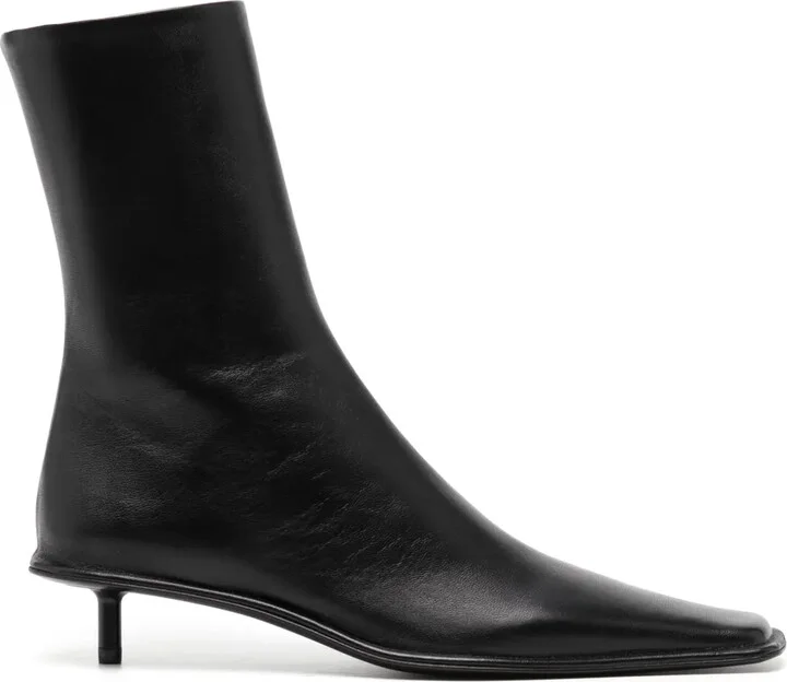 25mm Square-Toe Leather Boots