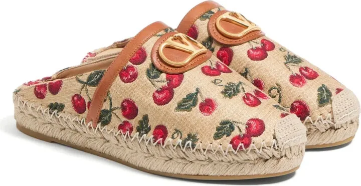 25mm VLogo Signature Cherryfic-motif espadrilles - Image 2