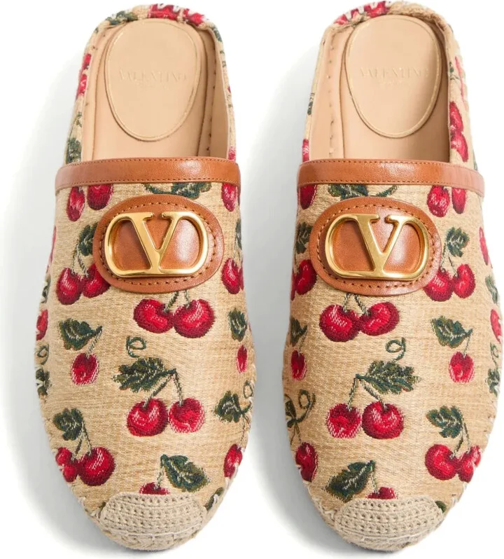25mm VLogo Signature Cherryfic-motif espadrilles - Image 4