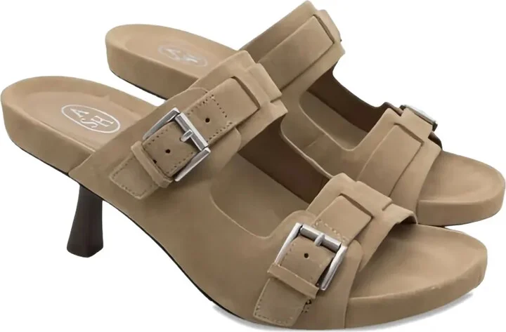 27,5mm Double-Buckle Suede Heeled Sandals - Image 2