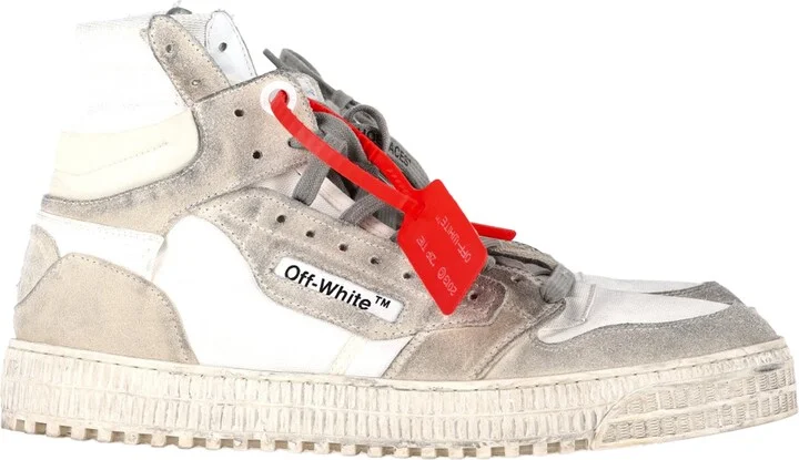 3.0 Off-Court High-Top Sneakers in White Leather