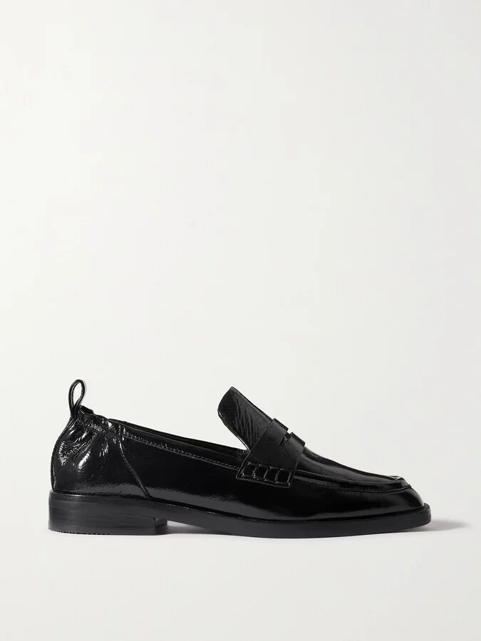 3.1 PHILLIP LIM - Alexa Cracked-leather Penny Loafers - Black