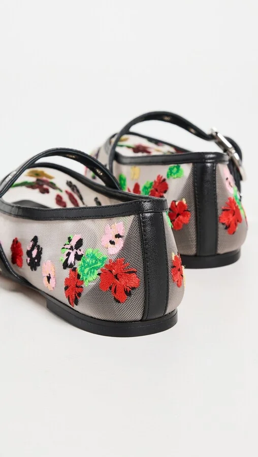 3.1 Phillip Lim ID Flowerworks Mesh Mary Jane Flats - Image 3