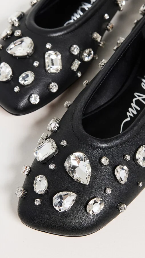 3.1 Phillip Lim ID Stretch Back Ballet Flat with Gems - Image 5