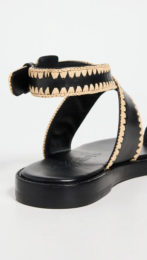 3.1 Phillip Lim Naya Raffia Ankle Wrap Sandals - Image 2