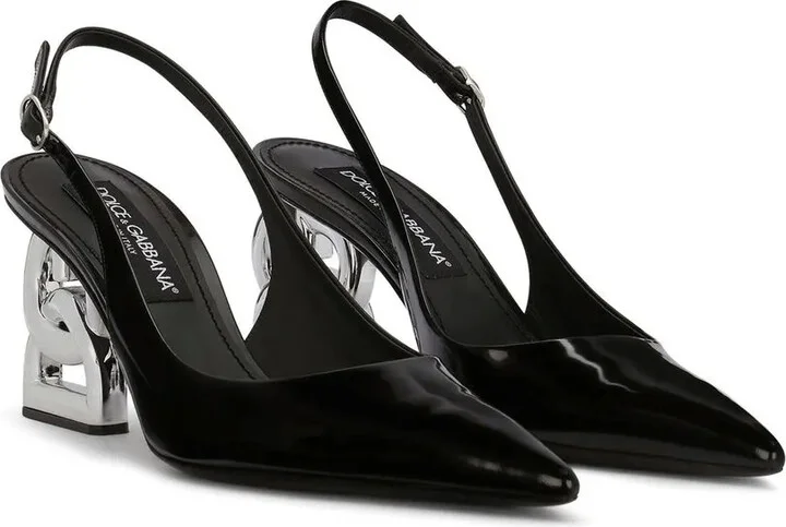 3.5 Patent Leather Slingback Pumps - Image 2