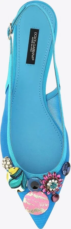 30 Bejeweled Buttons Slingback Pumps - Image 2