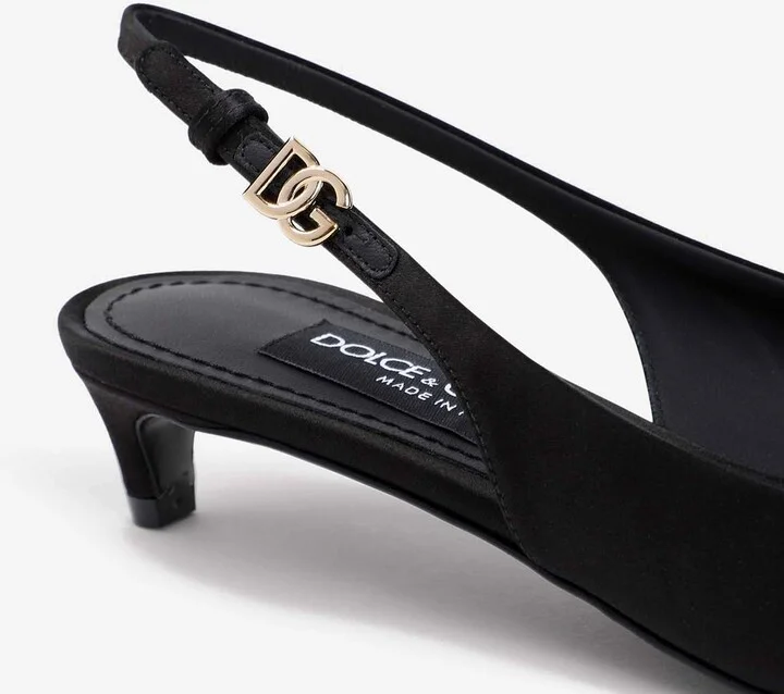 30 Pointed Slingback Satin Pumps - Image 2