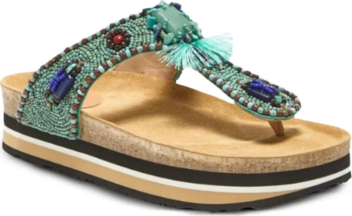 30mm Beaded Platform Sandals - Image 2