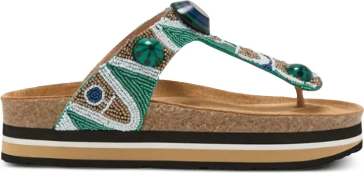 30mm Beaded Platform Sandals
