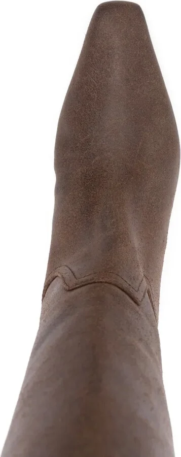 30mm Bettina leather pointed-toe boots - Image 4