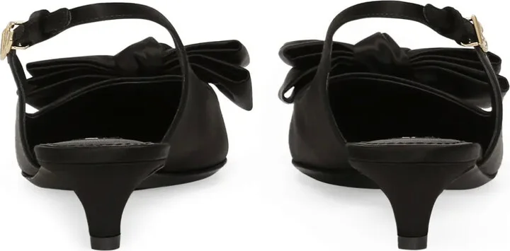 30mm Bow detailing slingback pumps - Image 3