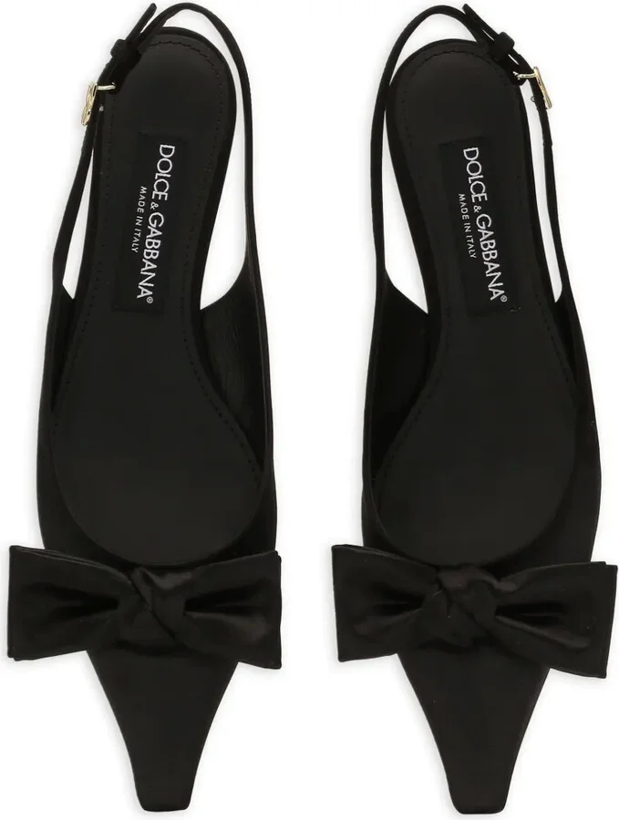 30mm Bow detailing slingback pumps - Image 4